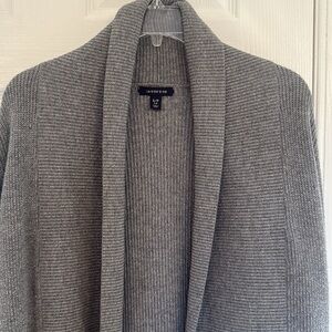 Lands' End Heather Gray Knit Cardigan